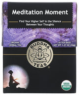 Buddha Teas - Organic Meditation Moment Tea - Herbal Tea - For Health & Wellbeing - With Antioxidants & Minerals - Clean Ingredients - Caffeine Free