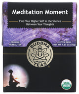Buddha Teas - Organic Meditation Moment Tea - Herbal Tea - For Health & Wellbeing - With Antioxidants & Minerals - Clean Ingredients - Caffeine Free