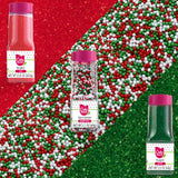 Cake Mate Christmas Cookie Decorating Kit - Red & Green Decorating Sugar (2.25 oz), White, Red & Green Cookie Icing Pouches (7 oz), Jingle Mix Non