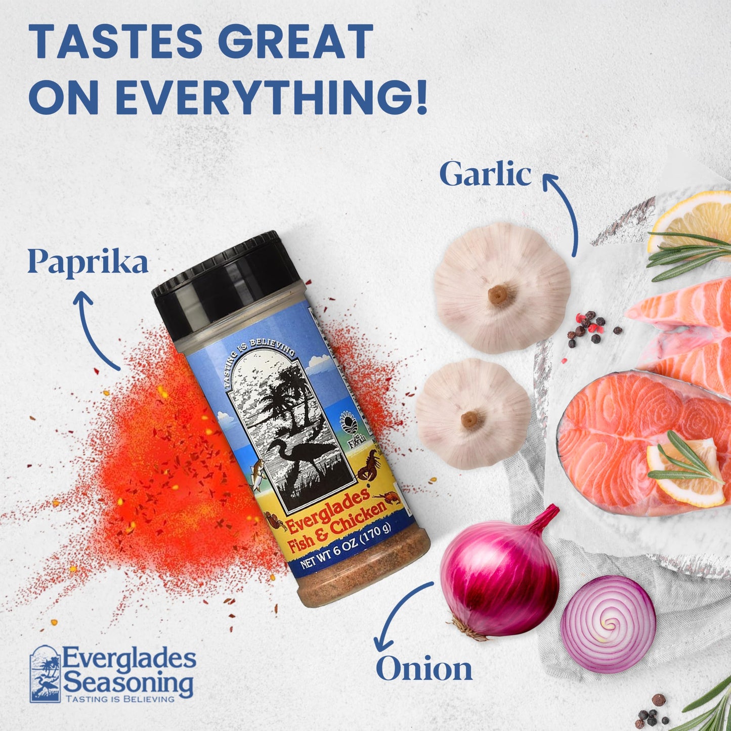 Everglades Seasoning Sampler - 5 Flavor BBQ Rubs & Florida Spices - 6 oz Each, Pack of 5