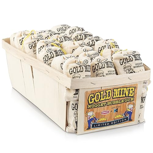 Old Fashioned Bubble Gum Candy: Fruit Flavor Chewing Gum in Individual Drawstring Bags by Espeez - Vintage Bulk Candy Packs for Parties and Special