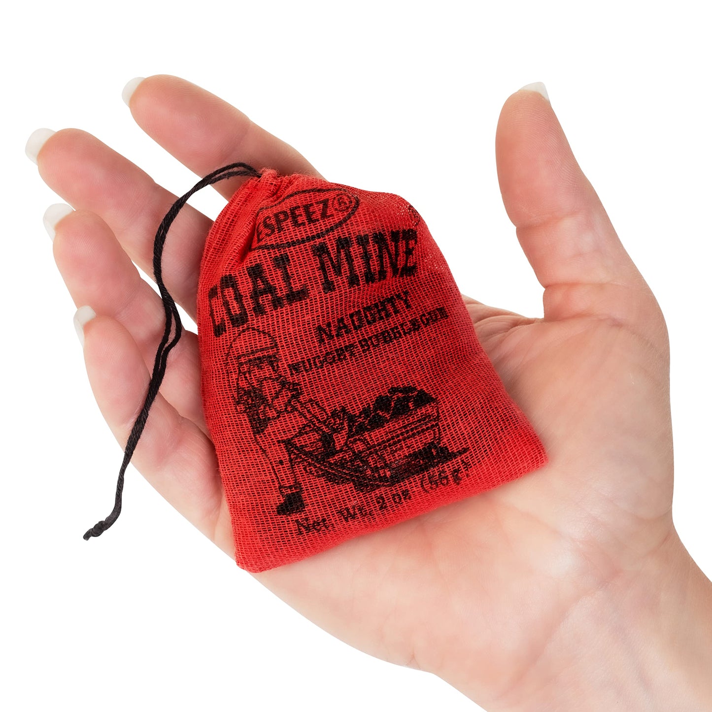 Coal Mine Naughty Black Nugget Gum - 4 Bags In Decorative Plaid Holiday Packaging