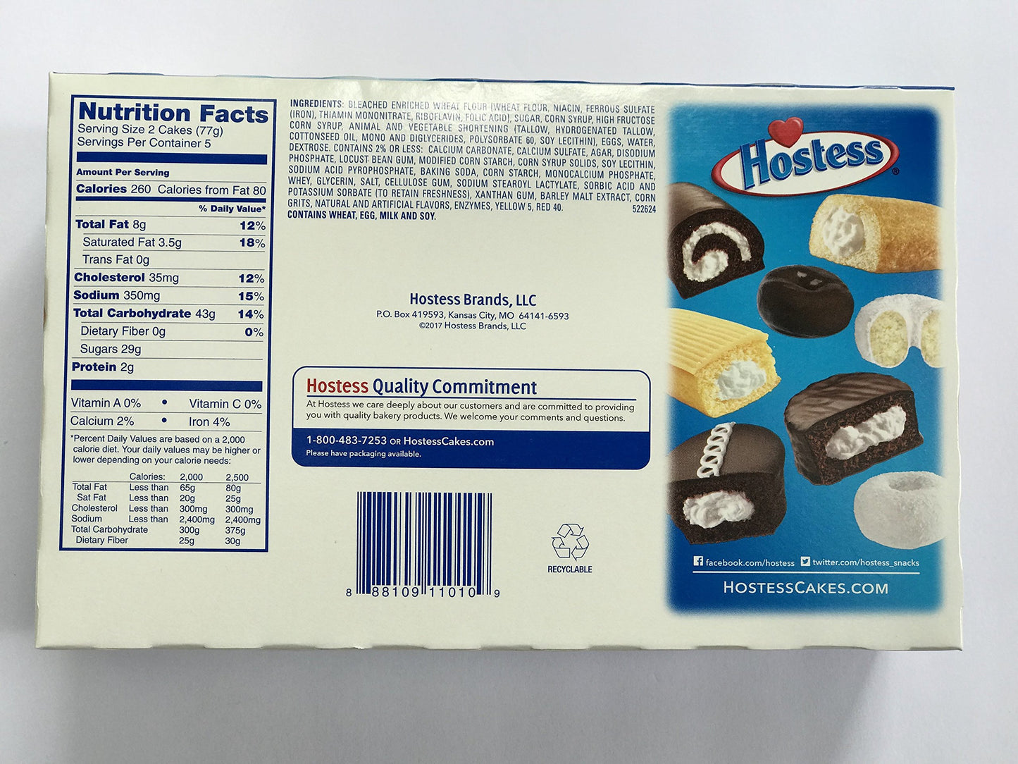 Hotess Twinkies Net WT. 13.58 OZ (385g) 10 Individual wrapped Cakes