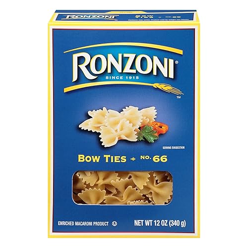 Ronzoni Bow Ties Enriched Macaroni Non GMO 12 Oz. Pack Of 3.