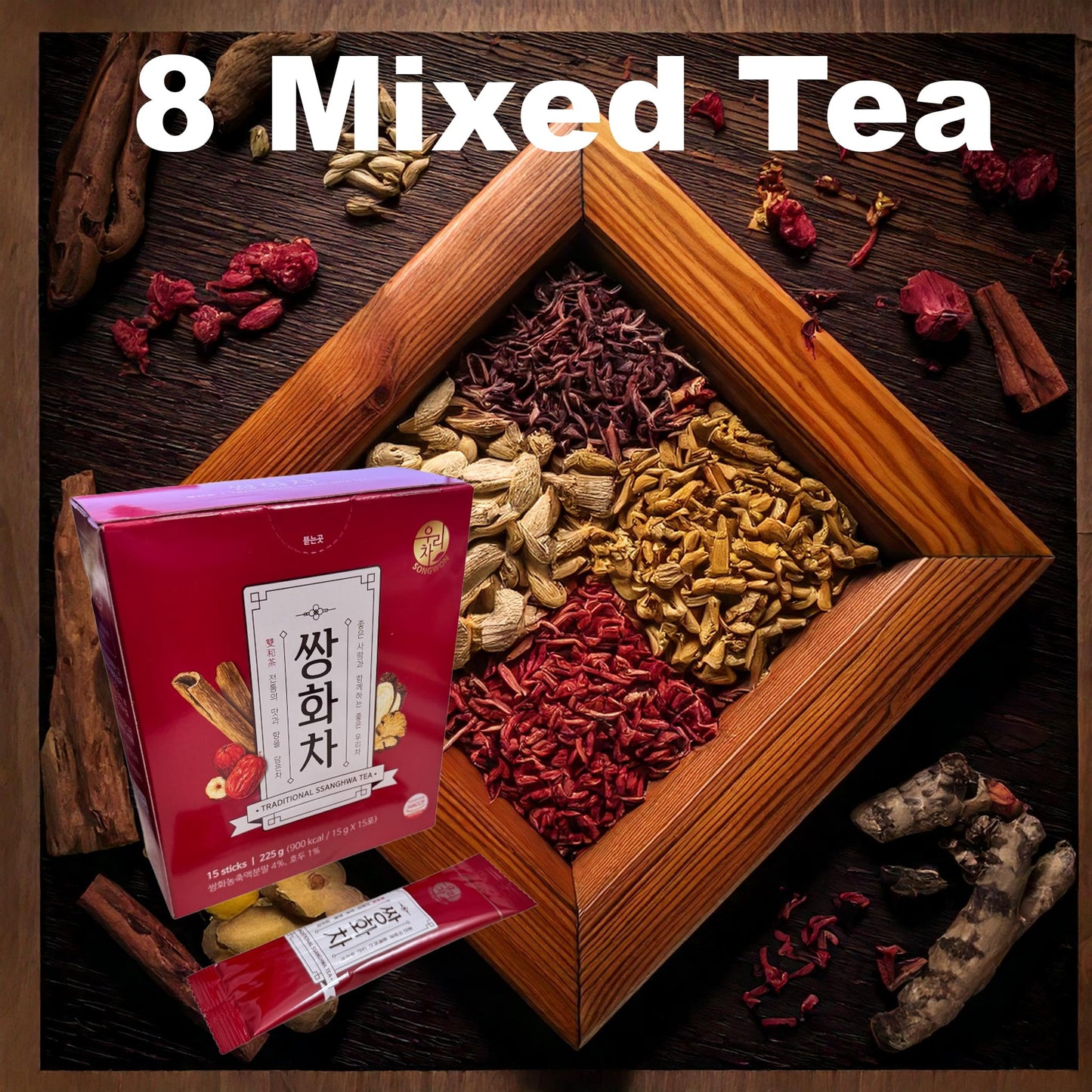 Korean Traditional Healthy Herb Tea Ssanghwa Tea 1 Box (15g x 15T) ???