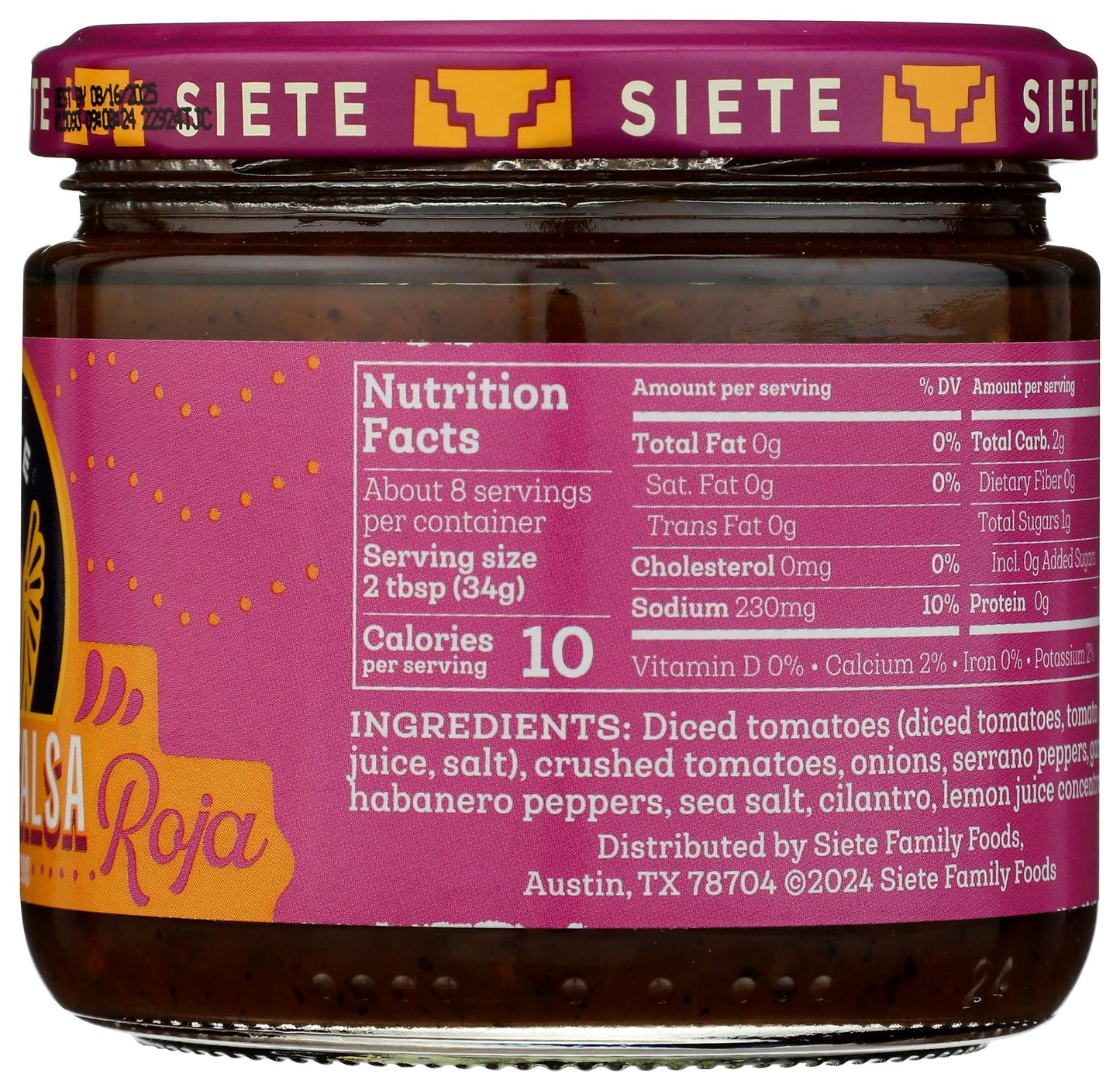 Siete Salsa Spicy Casera 10.5 OZ