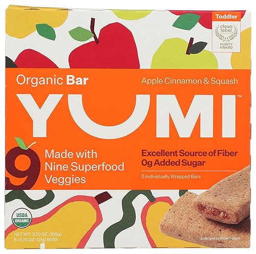 Yumi, Bars Toddler Apple Cinnamon Squash Organic, 3.7 Ounce