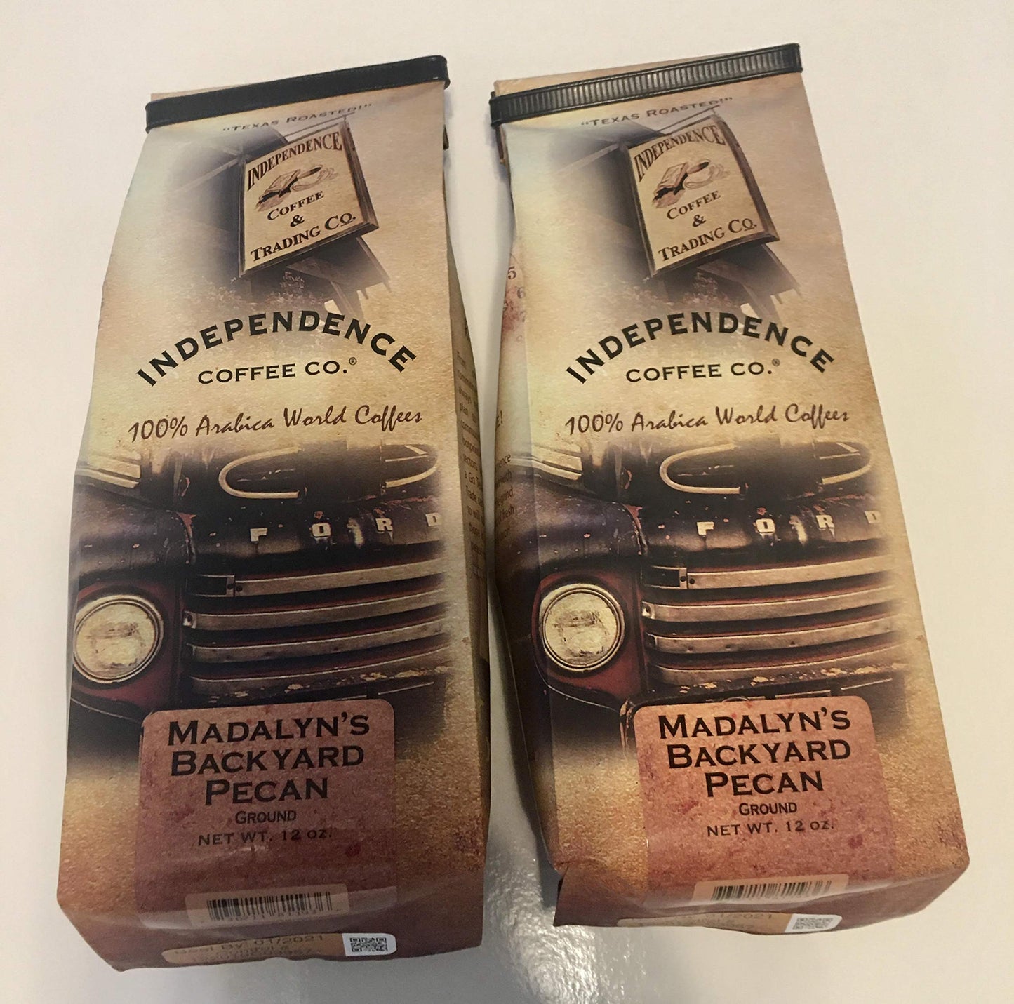 INDEPENDENCE COFFEE CO. Madalyn's Backyard Pecan Ground Coffee, Medium Roast, 12 oz, 2 Pack