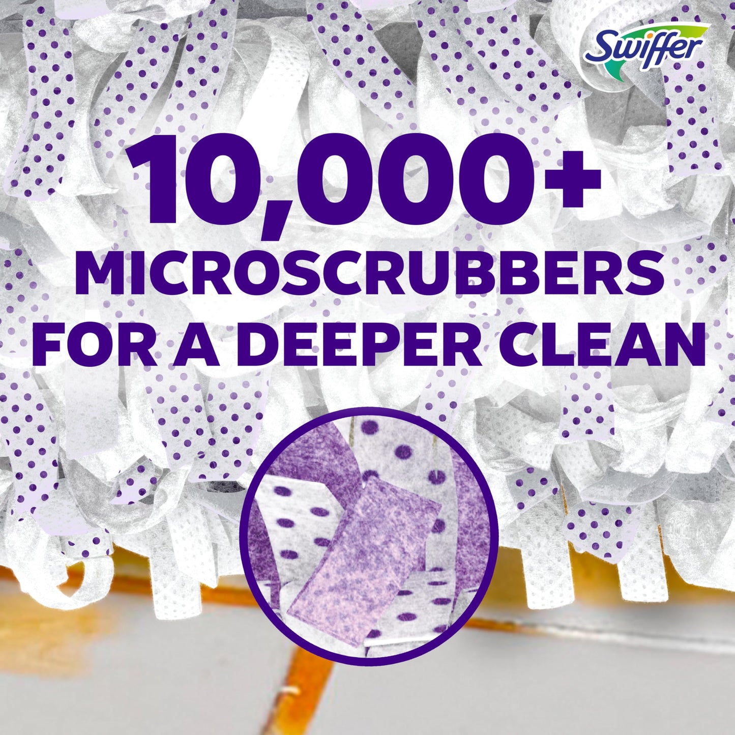 Swiffer PowerMop Multi-Surface Mopping Pad Refills for Floor Cleaning, 11 Count, White/Purple