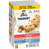 Quaker Yogurt Granola Bars, Strawberry, Vanilla, & Blueberry Variety Pack, 30-count, 1.05kg/2.3 lbs. Box (Imported from Canada)