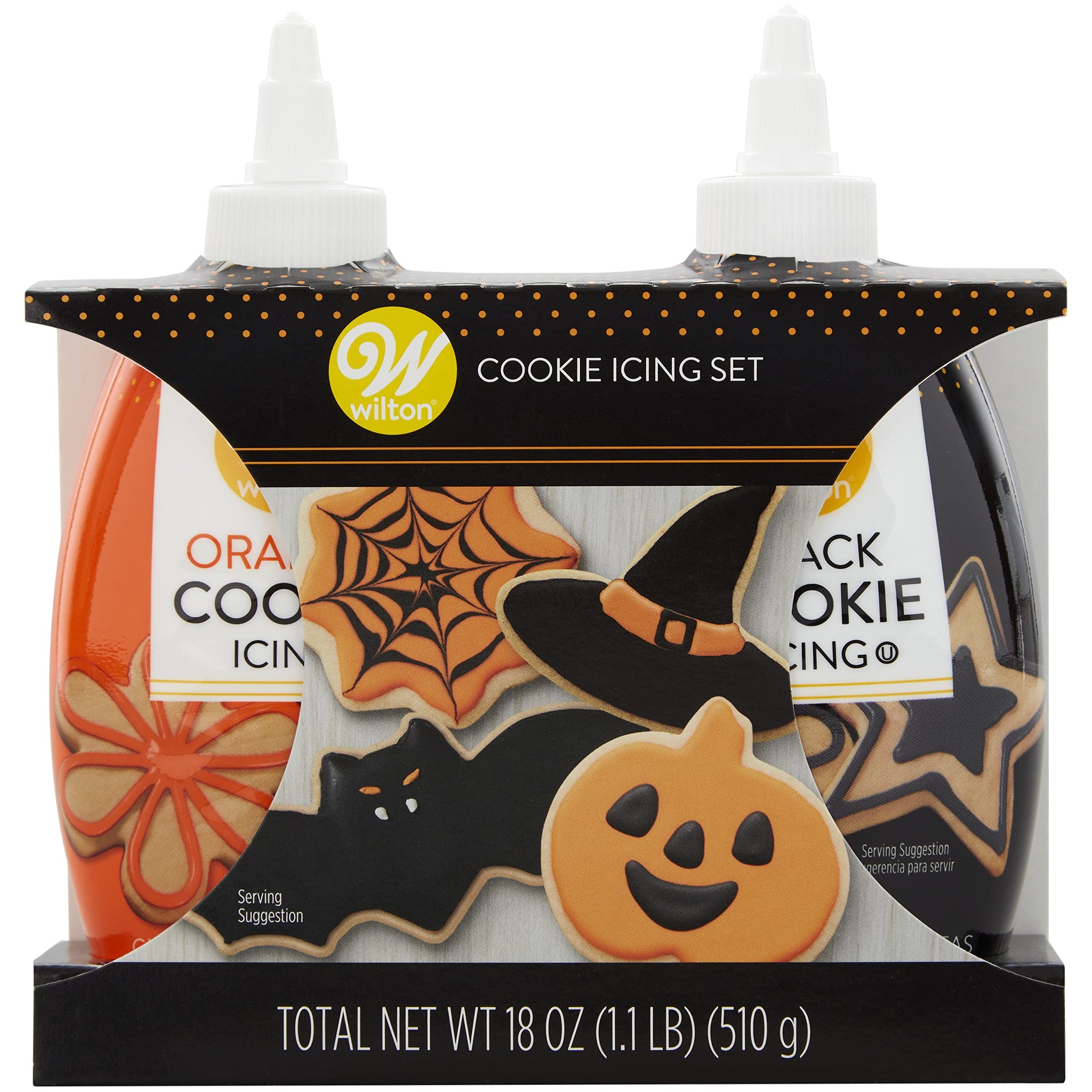 Wilton Black and Orange Cookie Icing Set, 2-Piece