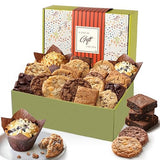 Broadway Basketeers Cookies Gift Baskets for Delivery Fresh Baked Gourmet Cookies and Brownies, Individually Wrapped Edible Care Package for Mom