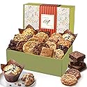 Broadway Basketeers Cookies Gift Baskets for Delivery Fresh Baked Gourmet Cookies and Brownies, Individually Wrapped Edible Care Package for Mom
