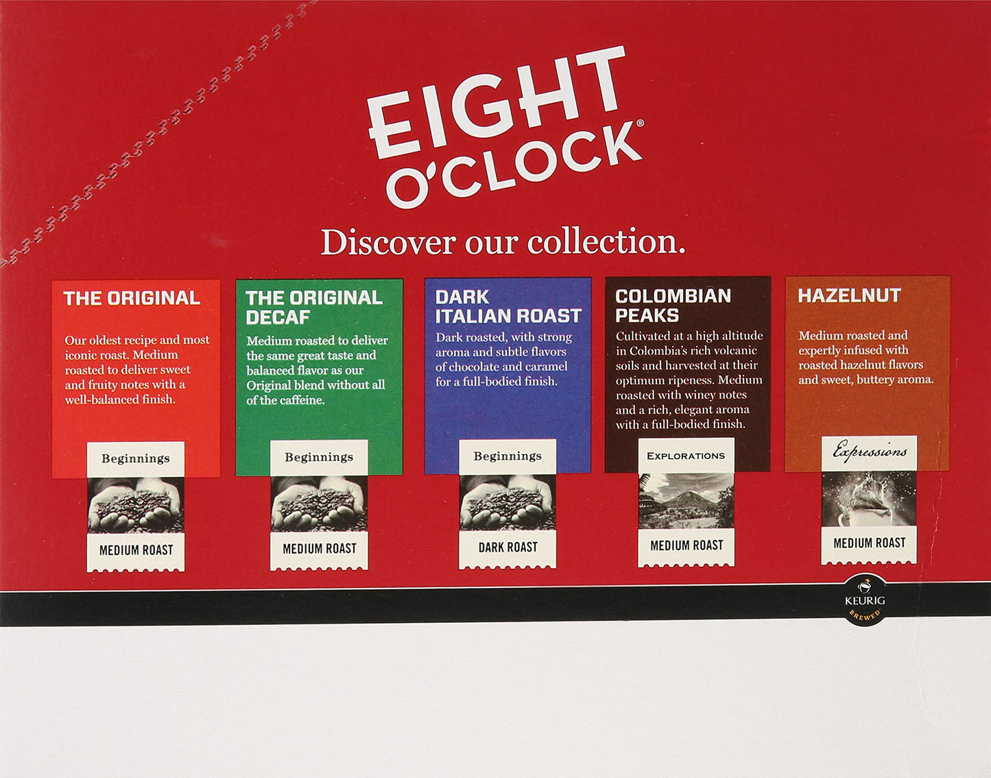 Eight O'Clock Coffee Beans, Hazelnut, 24 Count