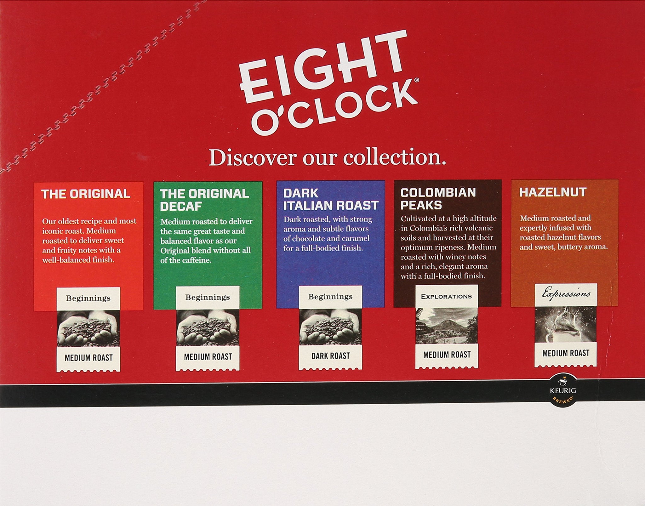 Eight O'Clock Coffee Beans, Hazelnut, 24 Count