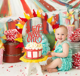 AHAORAY Half Way To One Cake Topper - Red Glitter 6 Months Birthday Decorations Supplies - Half Birthday Decorations Baby Girl, for Baby Shower/Gender