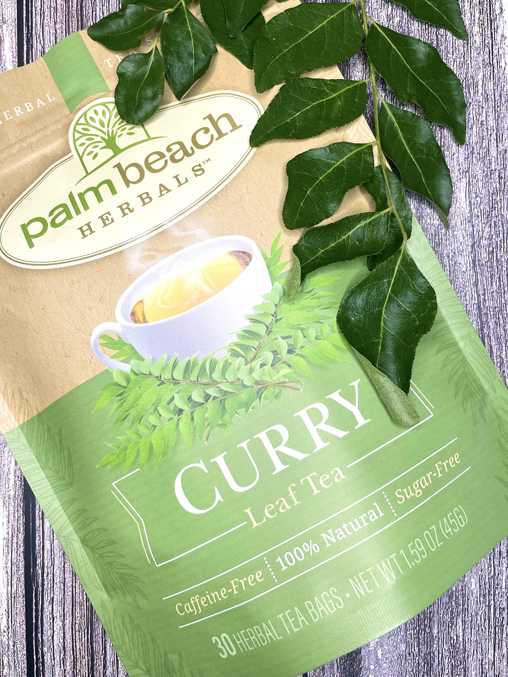 Palm Beach Medicinal Herbs - Curry Leaf Tea - Pure Herbal Tea Series, 30ct
