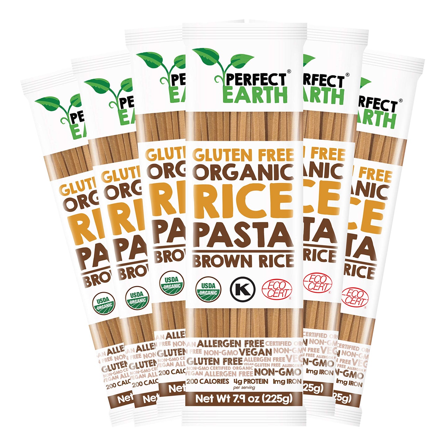 Perfect Earth Brown Rice Pasta Noodles - Certified Organic, Gluten-Free, Vegan, Keto, and Allergen-Free Low-Carb Pasta - For Healthy, Delicious