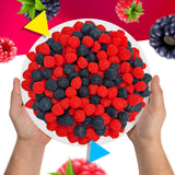 Berries Gummy Candy | 2 Pound Bag | Red and Black Soft Candy Bulk | Raspberry and Blackberry Crunchy Gummies for Dessert Decoration, Gifting & Buffets