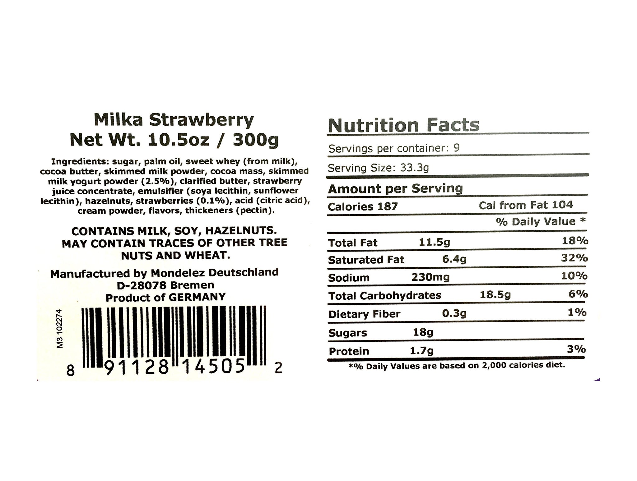 Milka XXL Strawberry Chocolate, 10.5 oz (300 g)