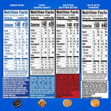 OREO Minis Cookies, CHIPS AHOY! Minis Cookies, Nutter Butter Bites & RITZ Bits Cheese Crackers Variety Pack, 15 Snack Packs