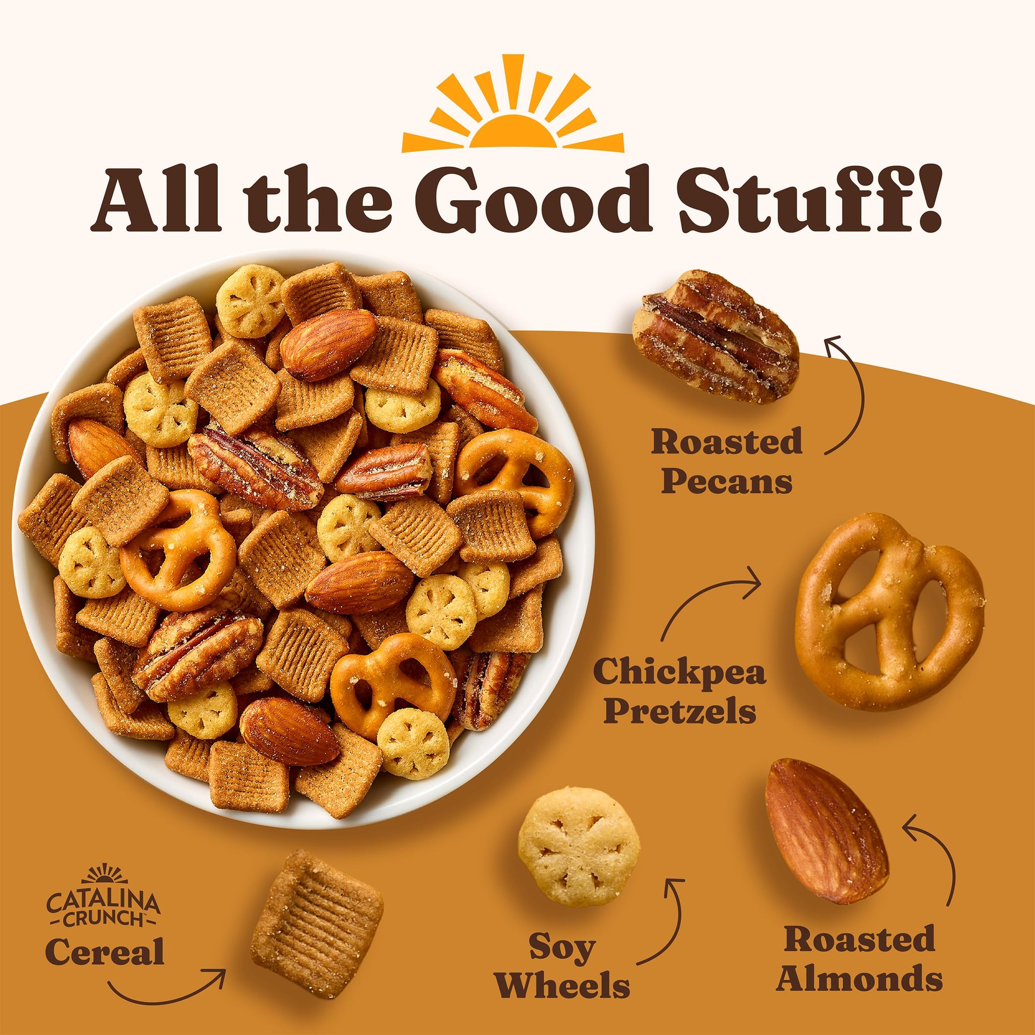 Catalina Crunch Protein Snack Mix - 10g Protein, 1g Sugar per Serving - Good Source of Fiber, Gluten Free - Honey Mustard, 5.25 Ounce Bag (Pack of 1)