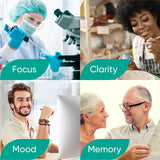Brain Tea Focus & Memory - Brain Tea Organic Certified 4-in-1 Nootropic Herbal Supplement with Ginkgo Biloba, Gotu Kola, Lion’s Mane Mushroom, MCT