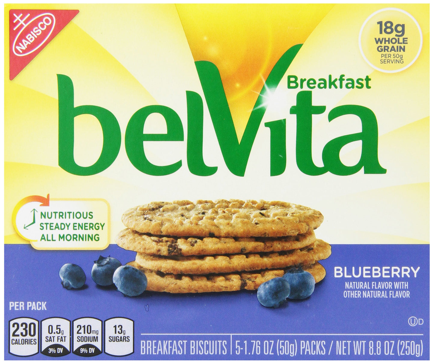 Belvita Breakfast Biscuit, Blueberry, 8.8 Ounce (Pack of 3)