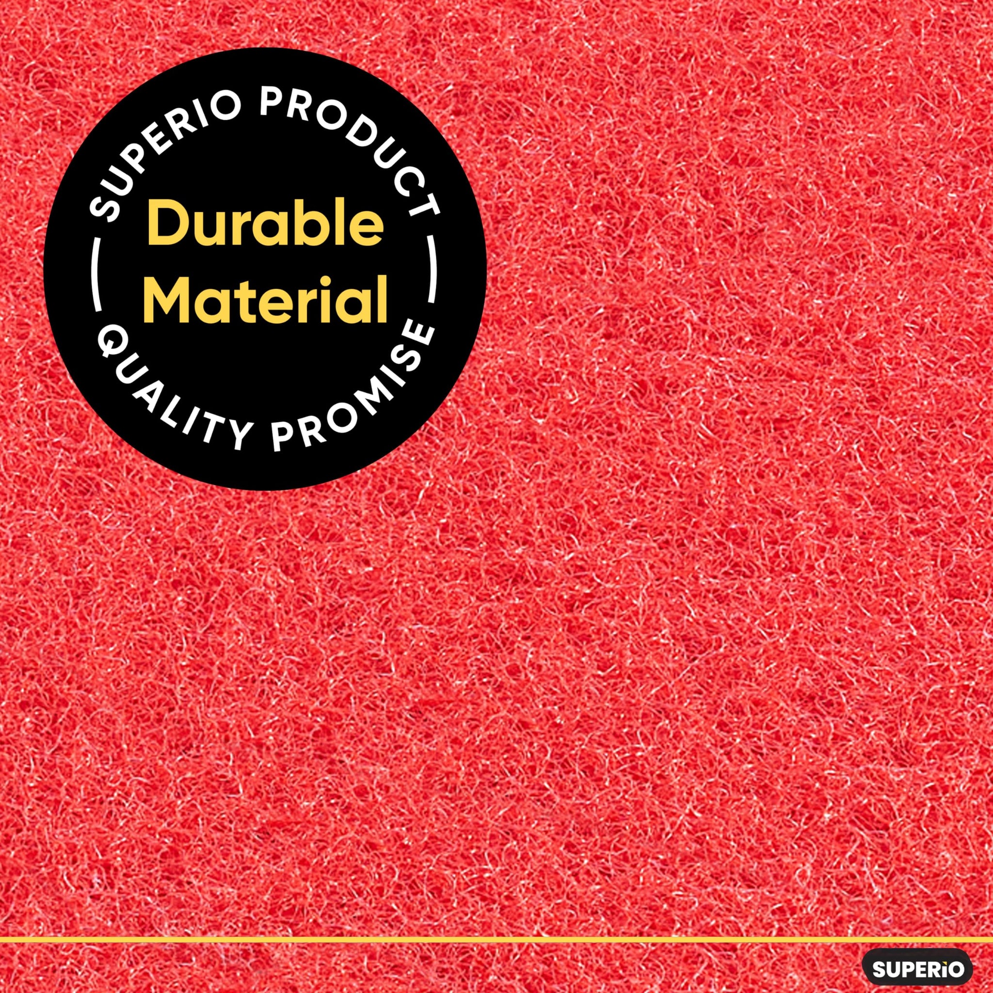 Scouring Pad Non-Scratching Scrubber Non-Scratch Cleaning Scrub Pads Heavy Duty Scouring Pad Reusable Kitchen Scrubbing Pad Pack of 3 Red, by Superio