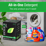 Excelsior Pür Liquid Laundry Detergent, 7.5x Concentrated, Fresh Scent 2.4 L, 200 Loads, HE Laundry Soap with Stain Remover with Eco Dispenser