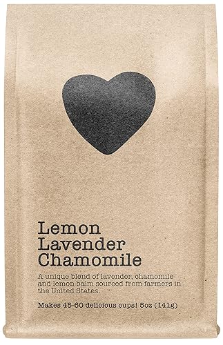 Lemon Lavender Chamomile, 45-60 Servings, Eco-Conscious Zip Pouch, Caffeine Free, Pure Loose Leaf Tea Grown in America, 5 Ounce (Medium)