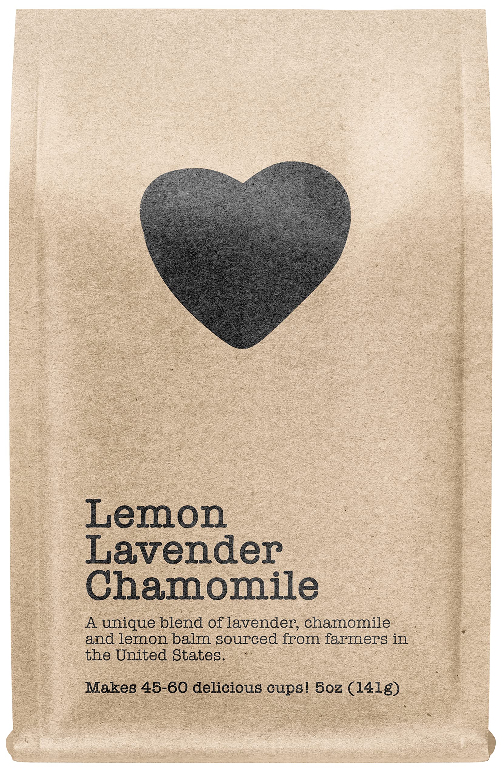 Lemon Lavender Chamomile, 45-60 Servings, Eco-Conscious Zip Pouch, Caffeine Free, Pure Loose Leaf Tea Grown in America, 5 Ounce (Medium)