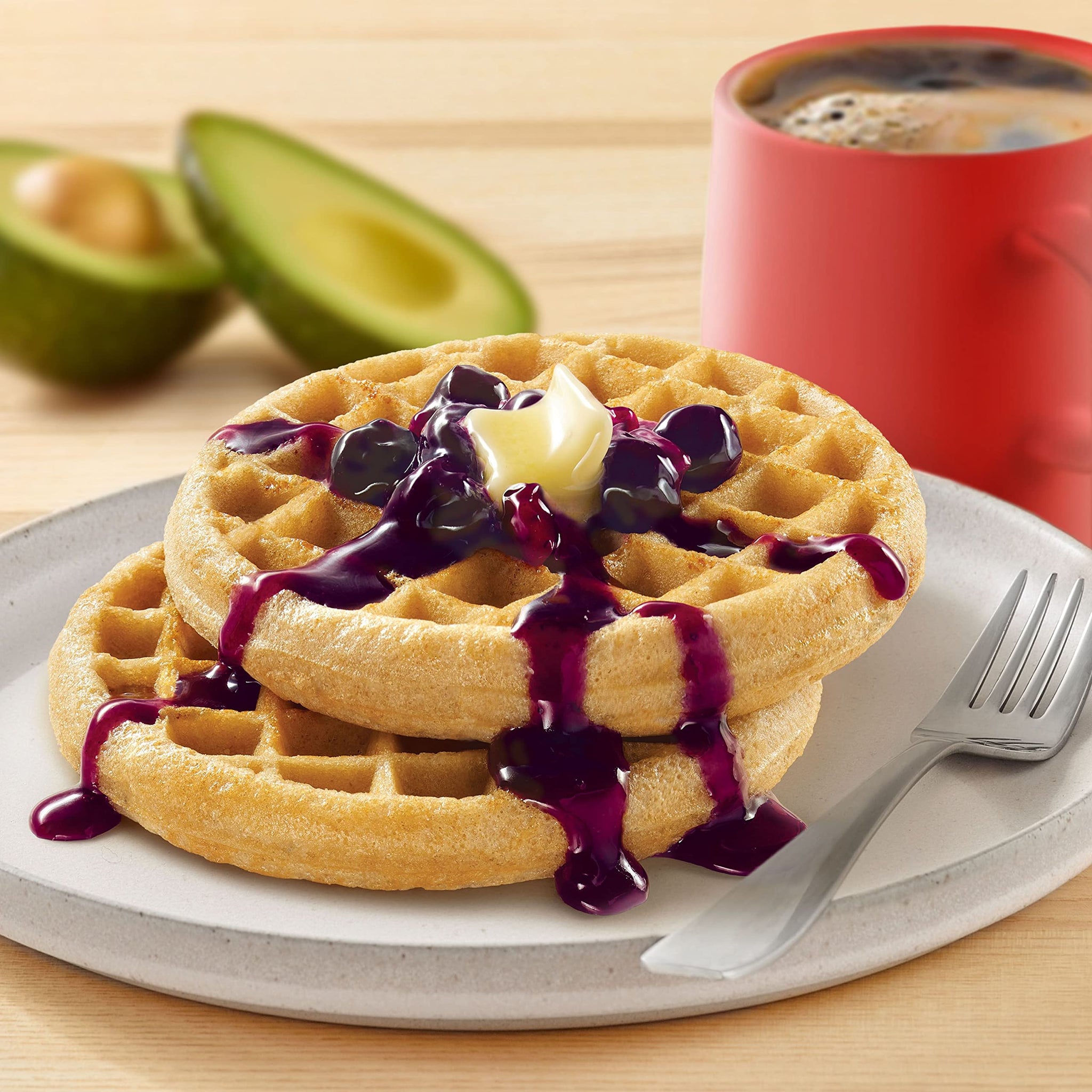 Kashi Frozen Waffles, Vegan and Gluten Free, Frozen Breakfast for Kids, Original, 10.1oz Box (8 Waffles)