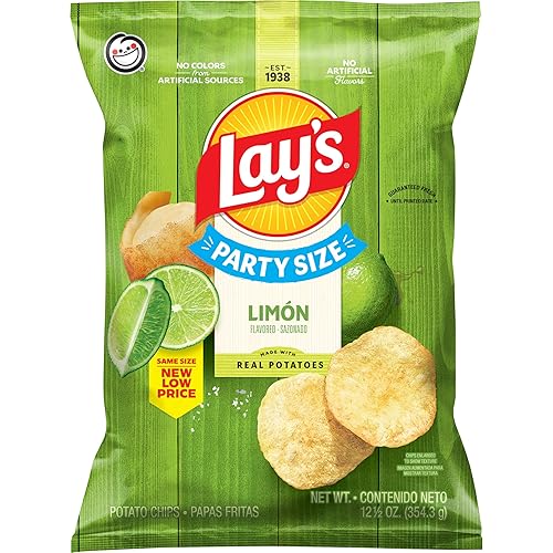 Lay's Potato Chips Limon, 12.5 Oz