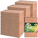 SCRUBIT 50 Pack Natural Scouring Pads - Heavy Duty Scrubbing Pads for Dishes - Non-Scratch - Reusable - Natural, Eco-Friendly, Biodegradable Sisal
