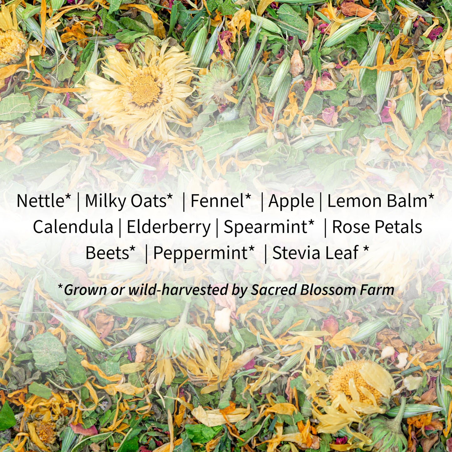 Angel Herbal Tea | Sacred Blossom Farm | 2 oz. Loose Leaf Tisane | Soothing and Nourishing | Organically Grown in Wisconsin | Herbal Tea & Medicinal