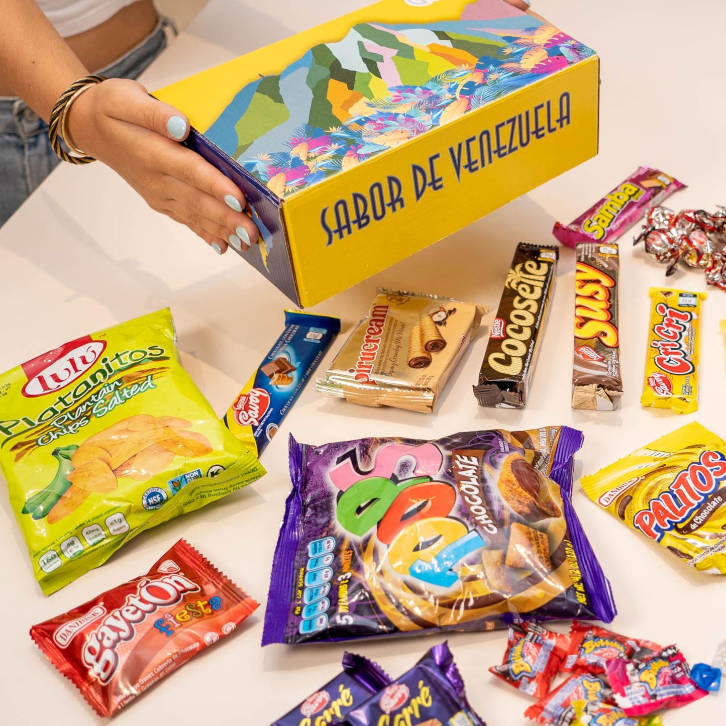 Venezuelan Candy Box Variety Pack - Authentic Sweets & Snacks with Pirucream & Cocosette | Classic
