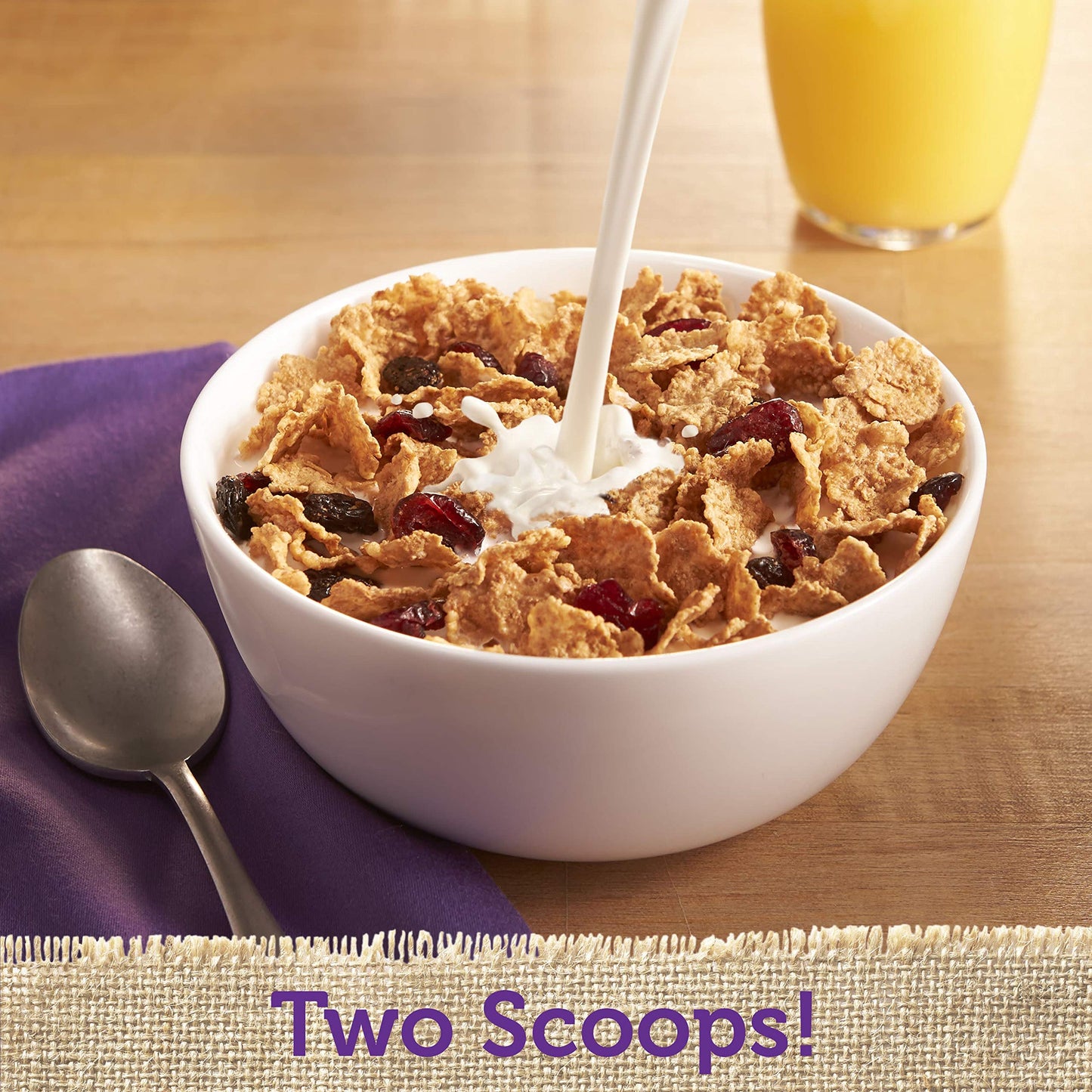 Kellogg's Raisin Bran, Breakfast Cereal, with Cranberries, Excellent Source of Fiber, 13.5 oz Box