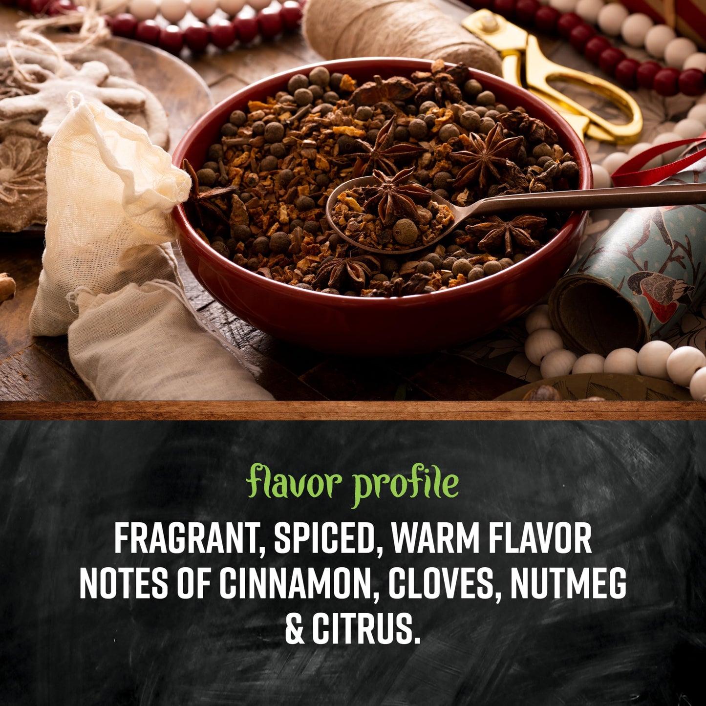 Frontier Co-op Original Mulled Cider Mate, 1 lb Bulk Bag, Cinnamon, Orange Peel, Allspice, Cloves, Ginger