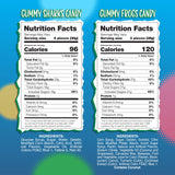 Gummy Sharks and Rainforest Frogs Candy Mix | 2 Pound Bulk Bag | Ocean and Jungle Critters | Assorted Fruit Flavors Gummy Mix | Party Favors, Goodie