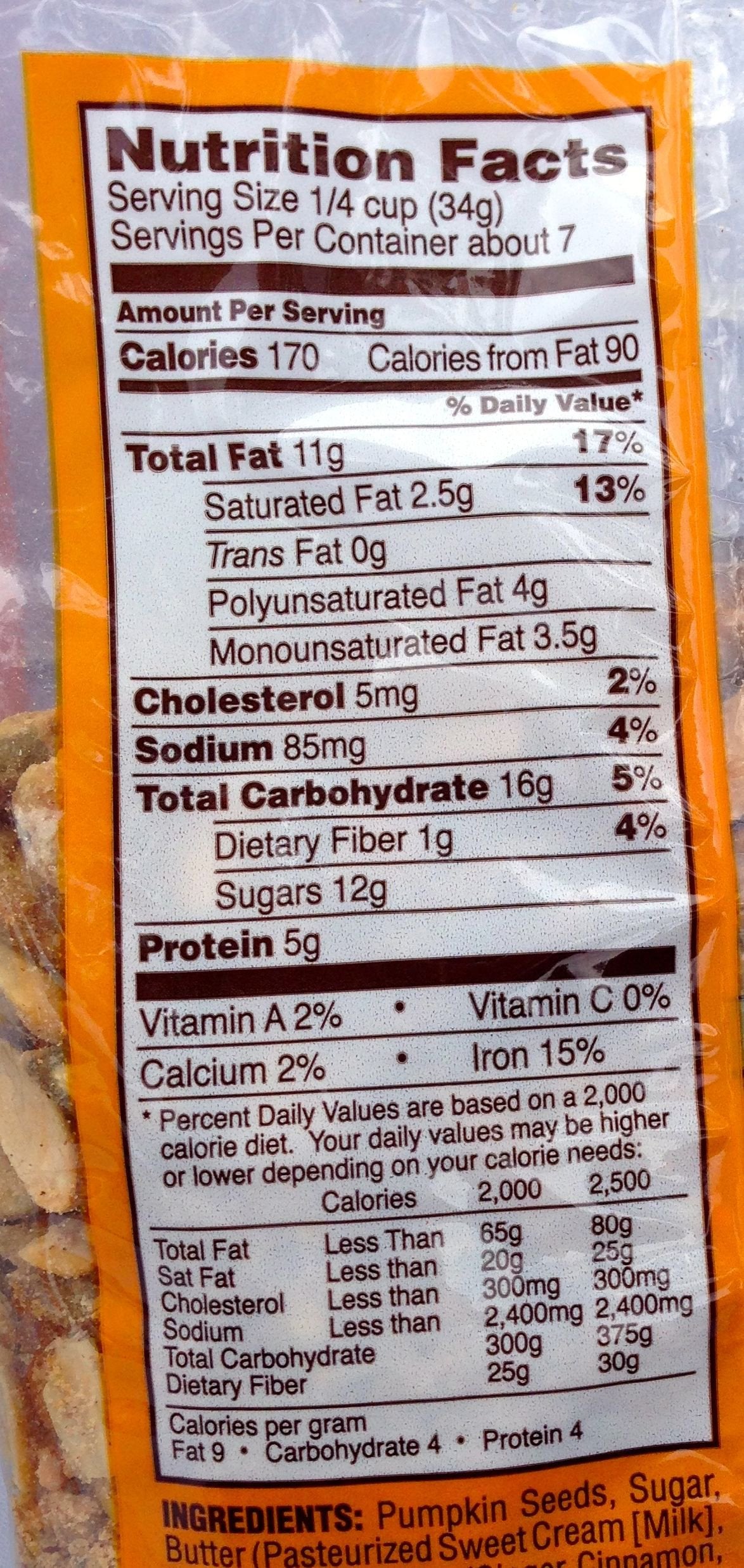 Trader Joes Pumpkin Spiced Pumpkin Seeds 2 Packs 8oz. Each Bag - Total 2 Items
