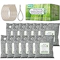 Activated Charcoal Odor Absorber (Large, 12 Pack, 100g each), Natural Charcoal Bags Odor Absorber Bamboo Charcoal Air Purifying Bag for Home, Fridge