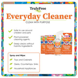 Truly Free Everyday Cleaner Kit - Multipurpose Cleaner Spray, Kitchen Counter Cleaner, Natural Cleaning Products, Multi-Surface Household Solution, 16