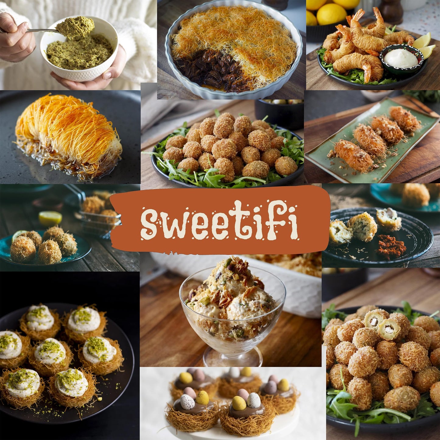 Sweetifi Gluten-Free Kataifi Pastry, Dried & Chopped Shredded Phyllo Dough for Middle Eastern Desserts, Kunafa & Rolls, Crafted for Sweet & Savory