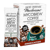 Host Defense MycoBrew Coffee - Instant Drink Mix - Includes Lion's Mushroom - Drink Mix with 100% Arabica Instant Coffee - Awaken and Activate, 10