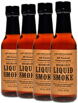 Lazy Kettle Brand All Natural Liquid Smoke | Perfect for Flavoring Meat | Hickory | Used to Flavor Beef Jerky, Steak, Fish, Cheese, Sauces and More |