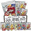 Fun Flavors Box Freeze Dried Candy 7 Bag Sampler Variety Pack, Unique Candy Gift Box- Crunchy and Airy or Chewy and Sticky- Taste the Transformation