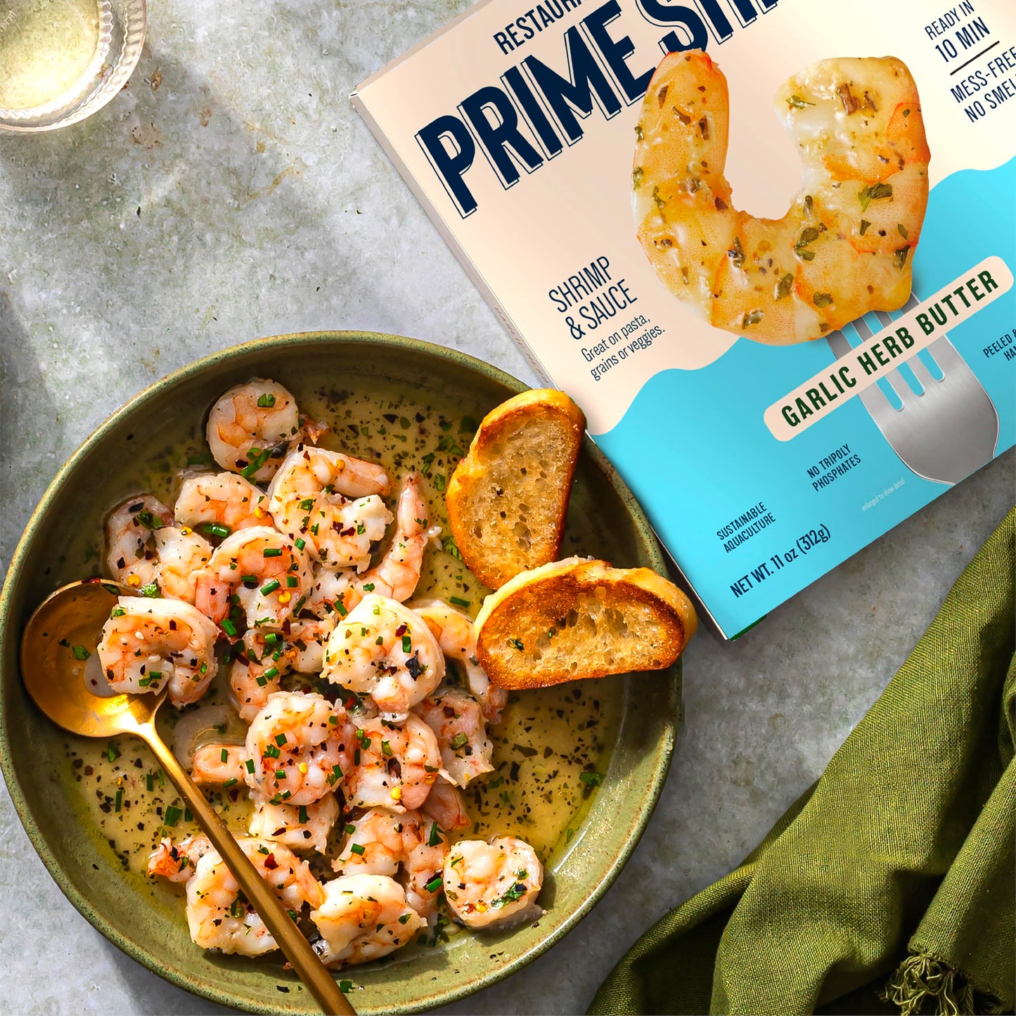 Prime Shrimp Garlic Herb Butter | All-Natural Shrimp in Sauce