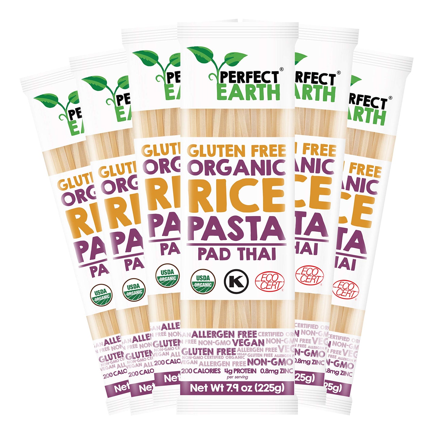 Perfect Earth Pad Thai Rice Pasta Noodles - Certified Organic, Gluten-Free, Vegan, Keto, and Allergen-Free Pad Thai Rice Noodles- For Healthy