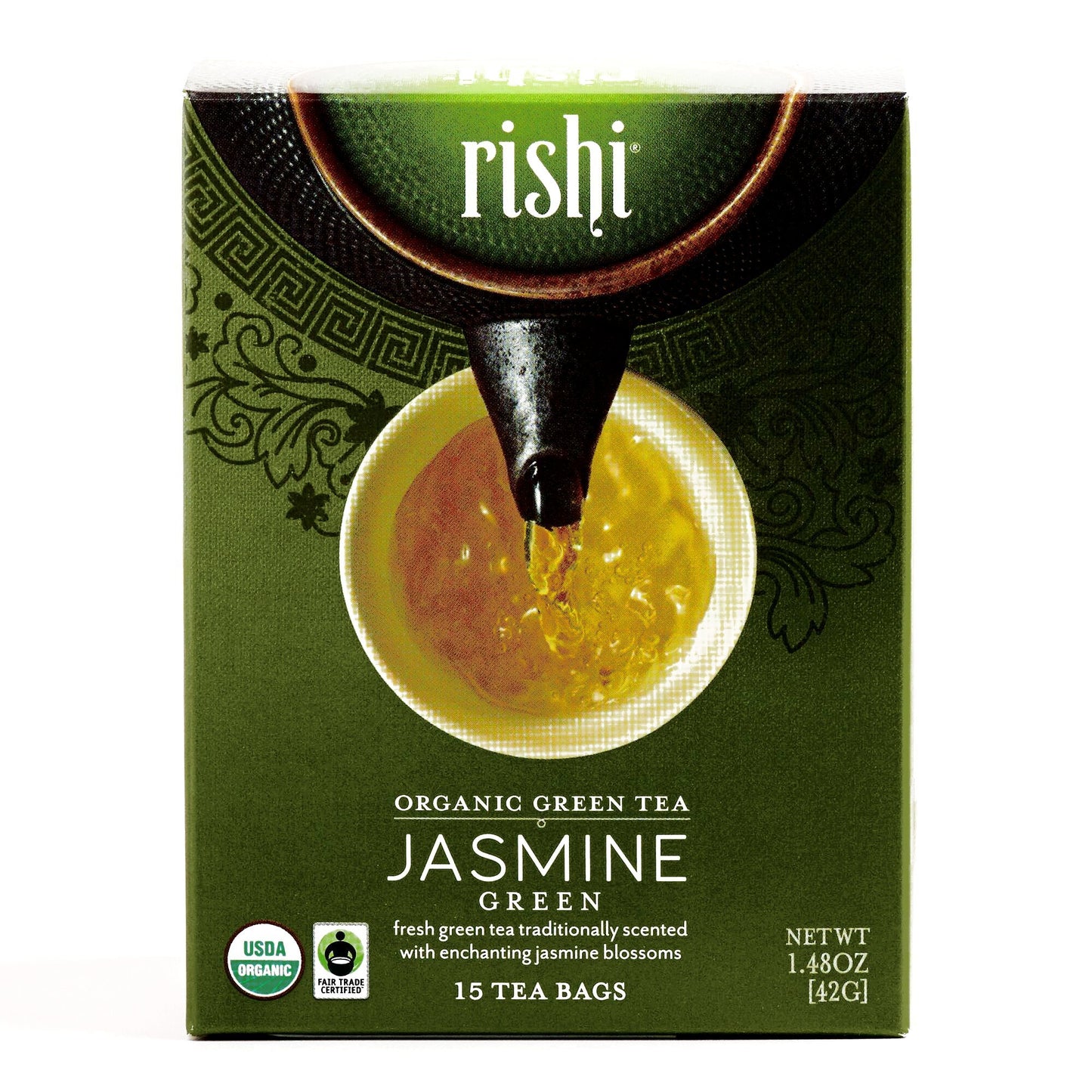 Rishi Jasmine Green Tea 15-Count 1.48 oz each (1 Item Per Order)